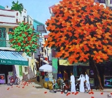 Nhóm tranh sơn dầu phố cổ TSDPC1